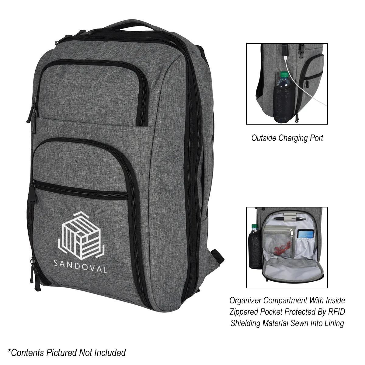 HEATHERED RFID LAPTOP BACKPACK & BRIEFCASE 1 of 1