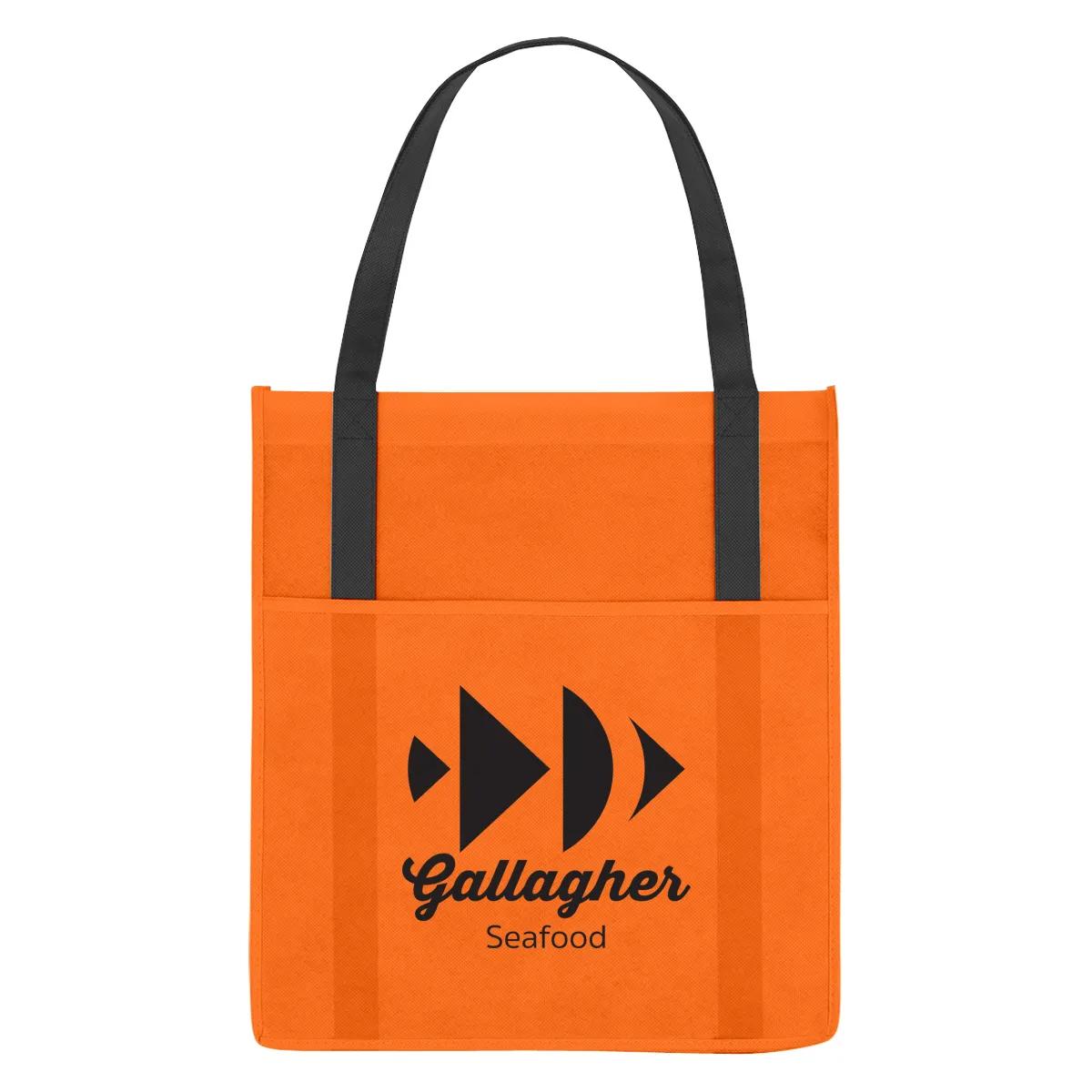 Non-Woven Shopper's Pocket Tote Bag 2 of 6