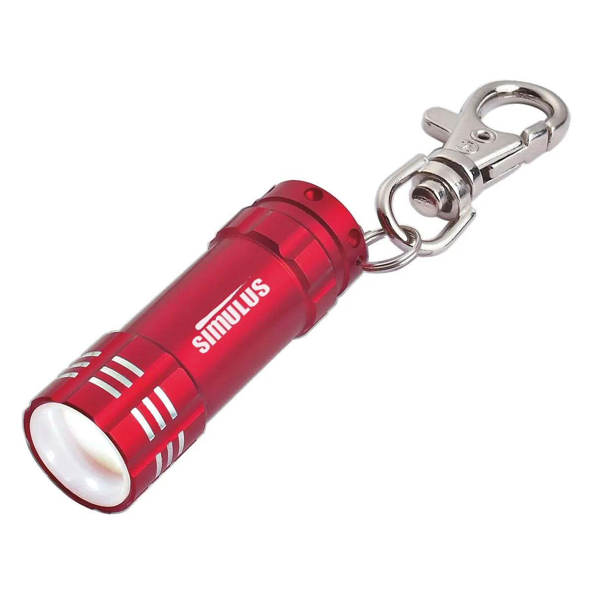 Mini Aluminum LED Flashlight With Key Clip 3 of 3