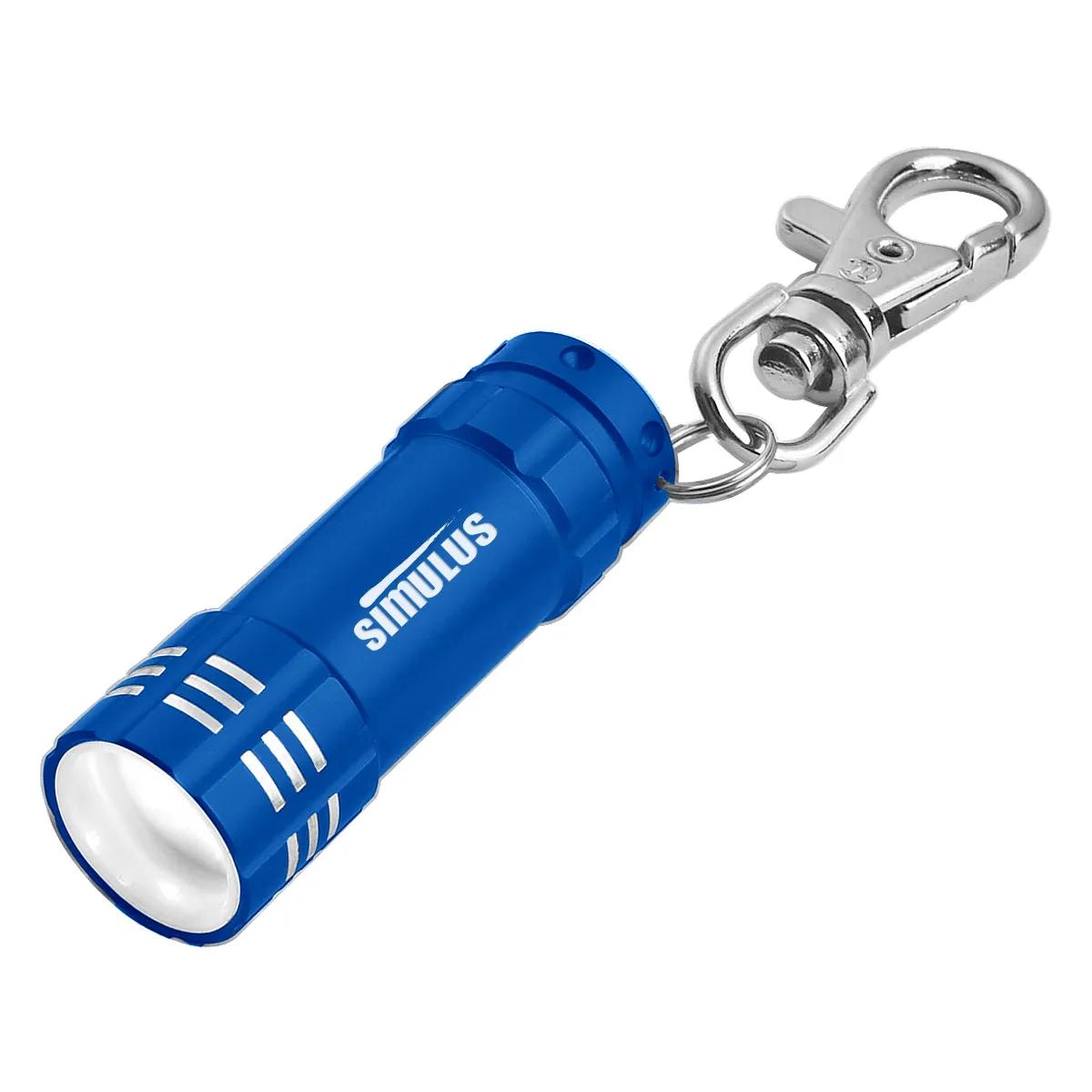 Mini Aluminum LED Flashlight With Key Clip 2 of 3