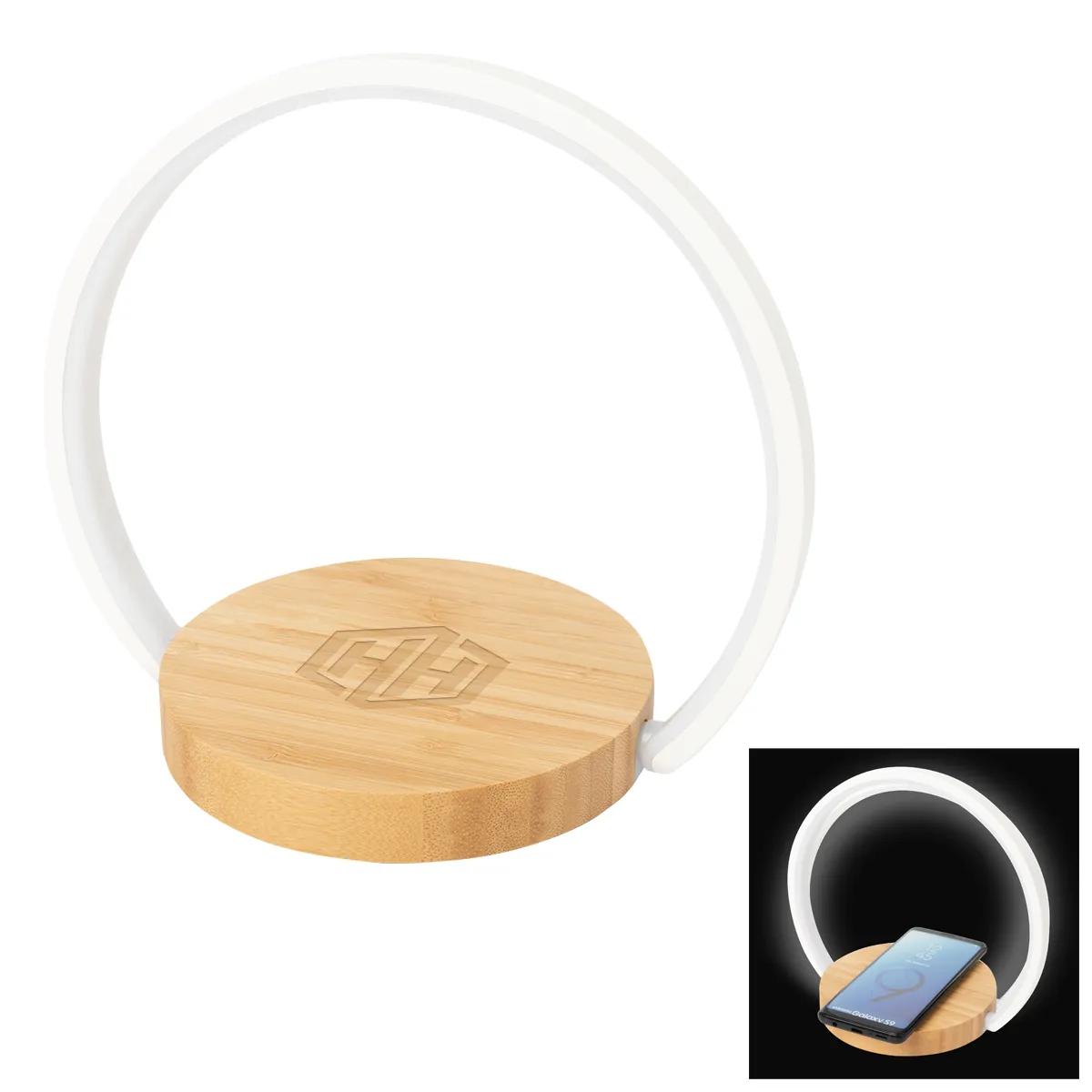 Bamboo Wireless Charger Night Light 1 of 1