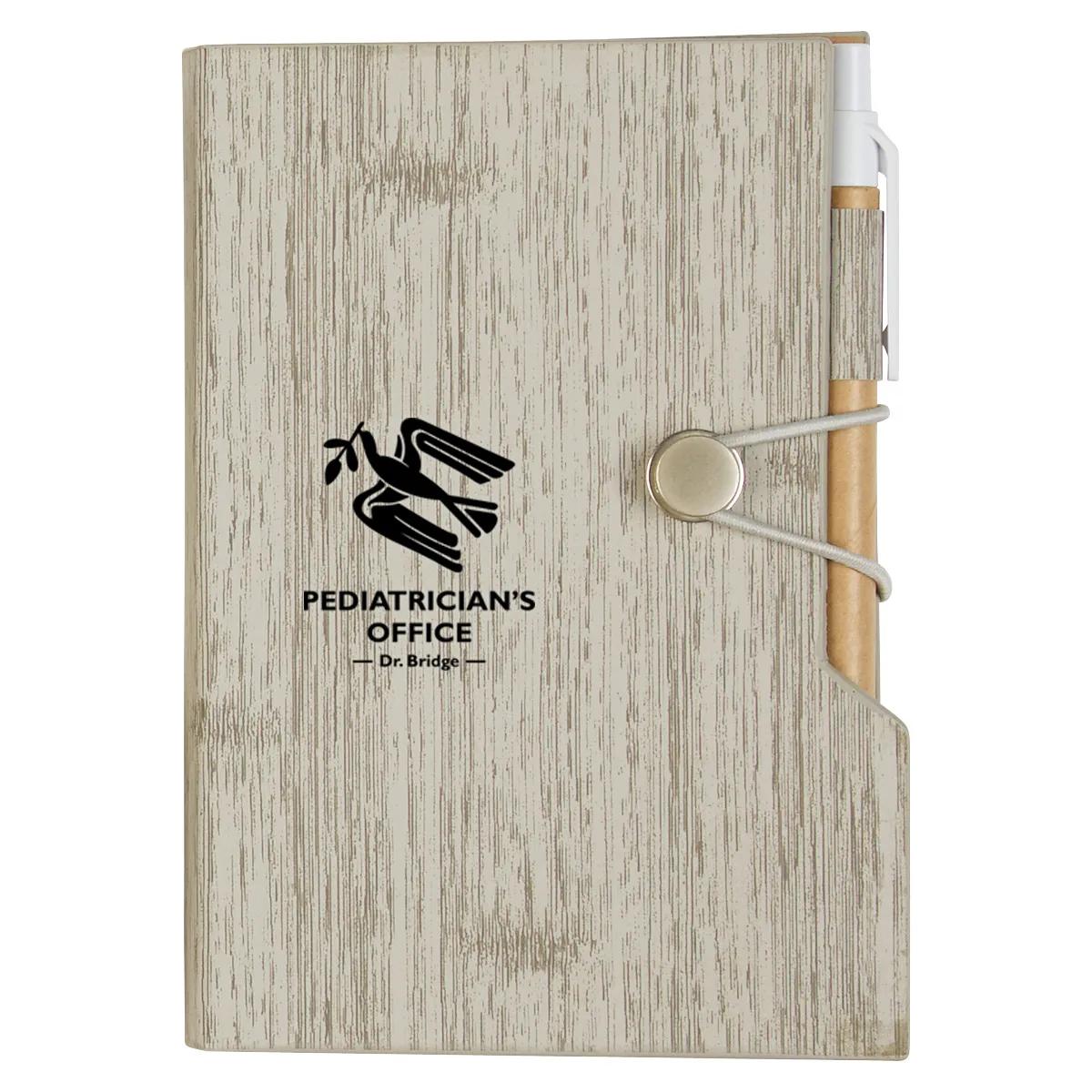 Woodgrain Look Notebook With Sticky Notes And Flags 2 of 4
