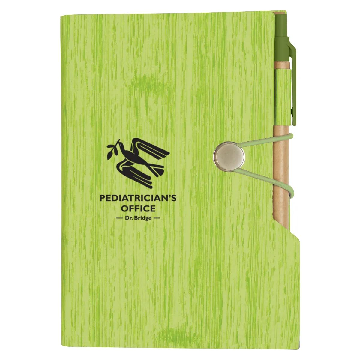 Woodgrain Look Notebook With Sticky Notes And Flags 3 of 4