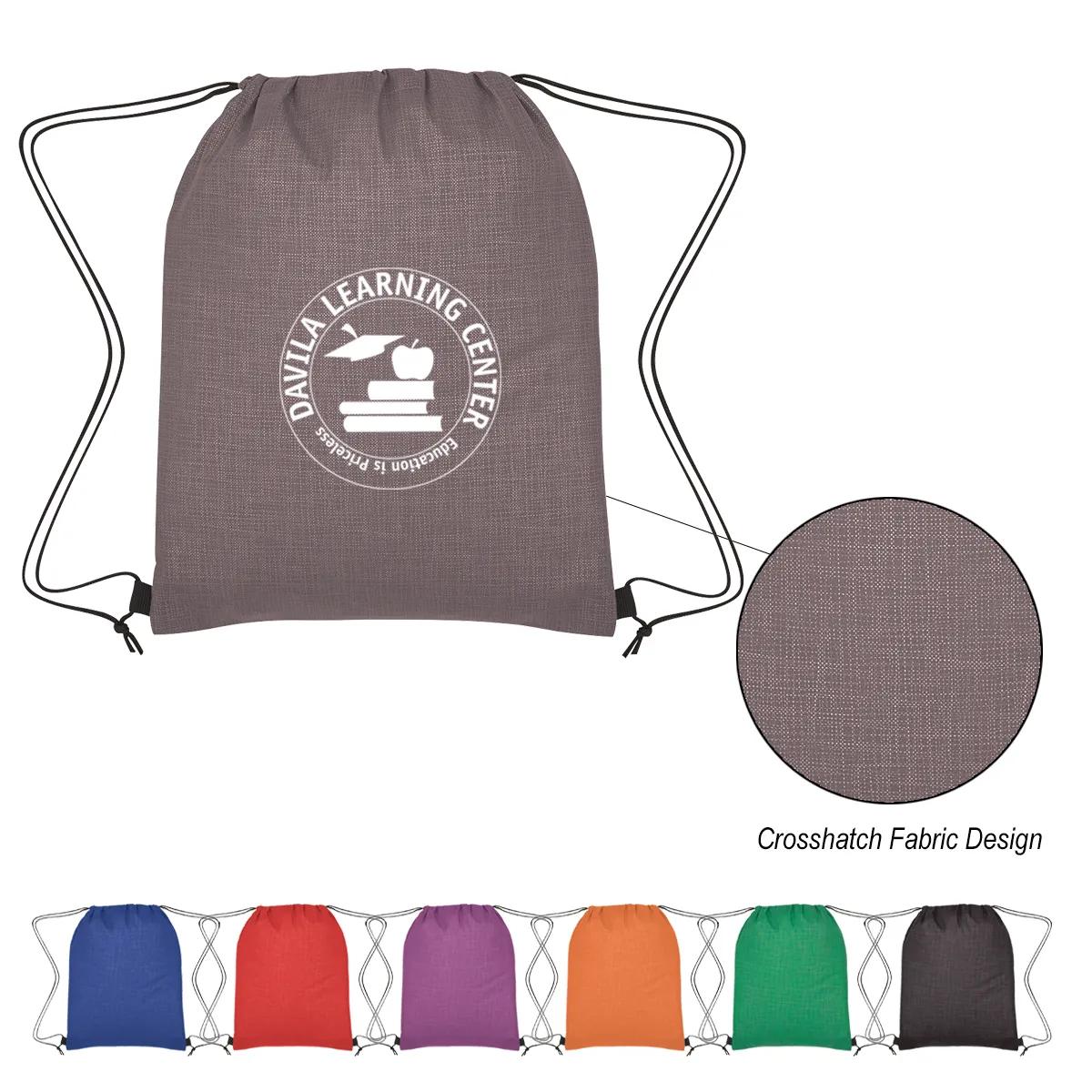 Crosshatch Non-Woven Drawstring Bag 3 of 4