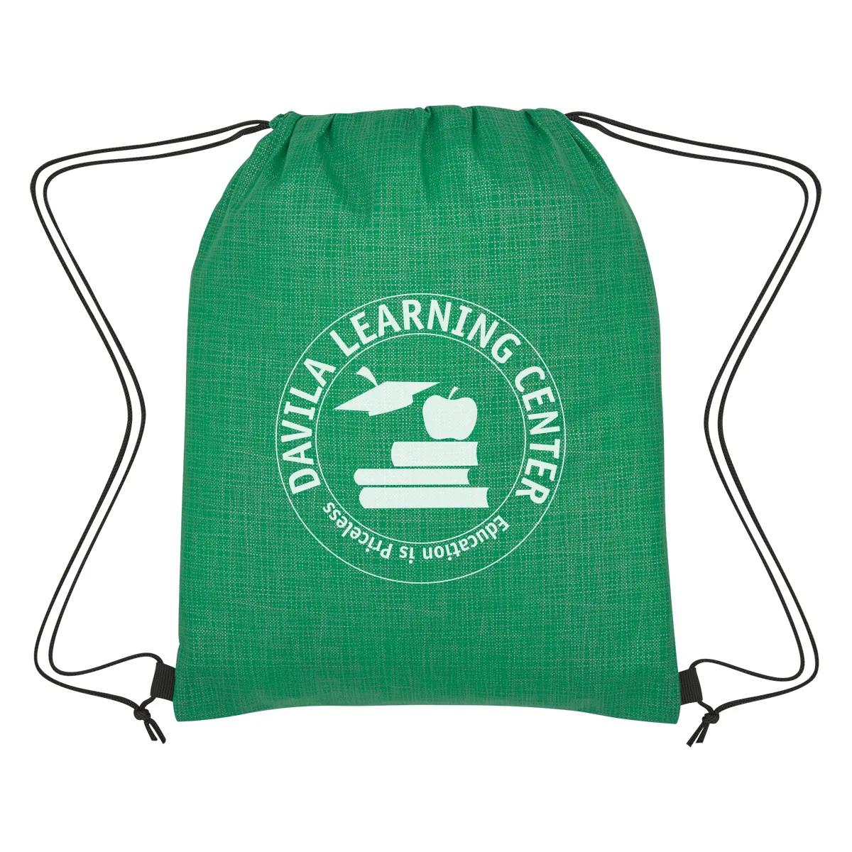 Crosshatch Non-Woven Drawstring Bag 1 of 4