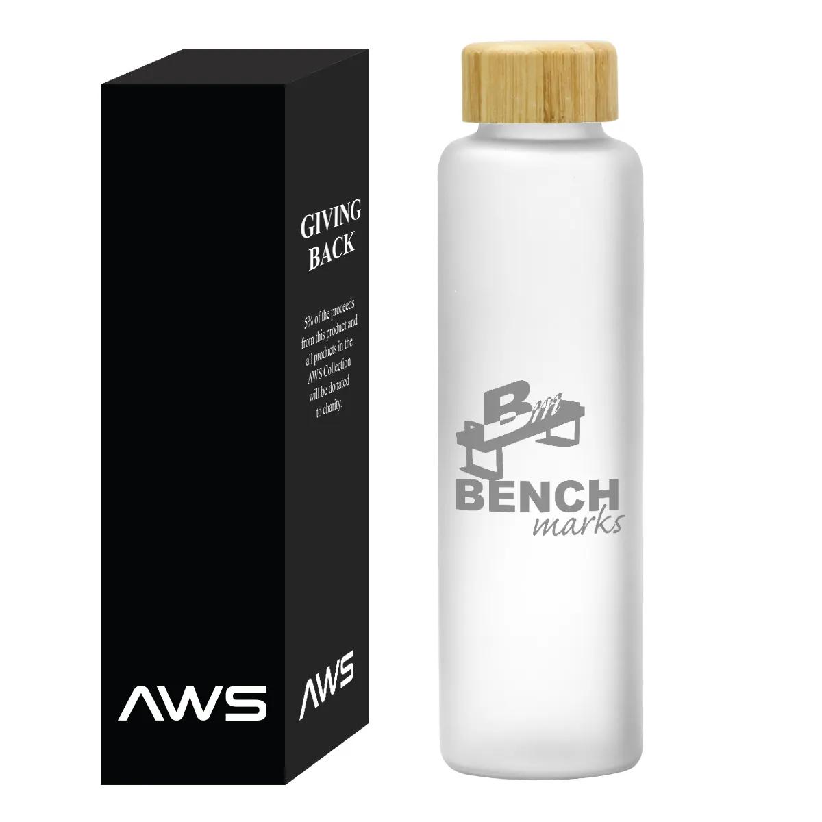 Aws 20 Oz. Belle Glass Bottle With Bamboo Lid 2 of 4