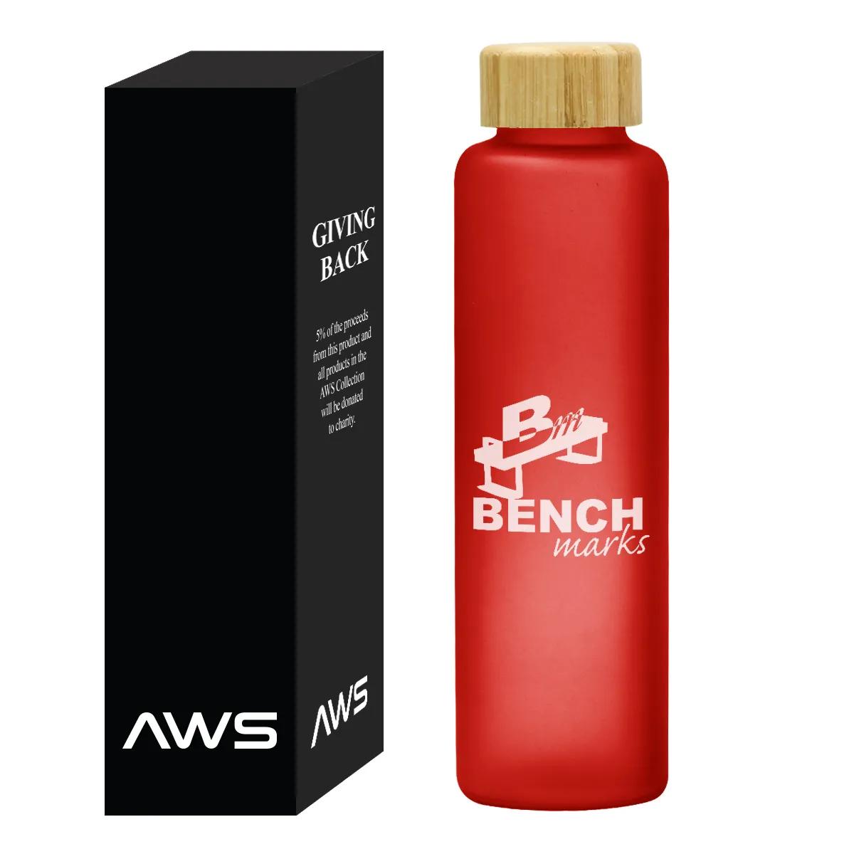 Aws 20 Oz. Belle Glass Bottle With Bamboo Lid 4 of 4