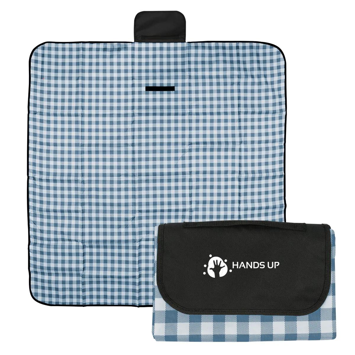 Gingham Roll-Up Picnic Blanket 3 of 4