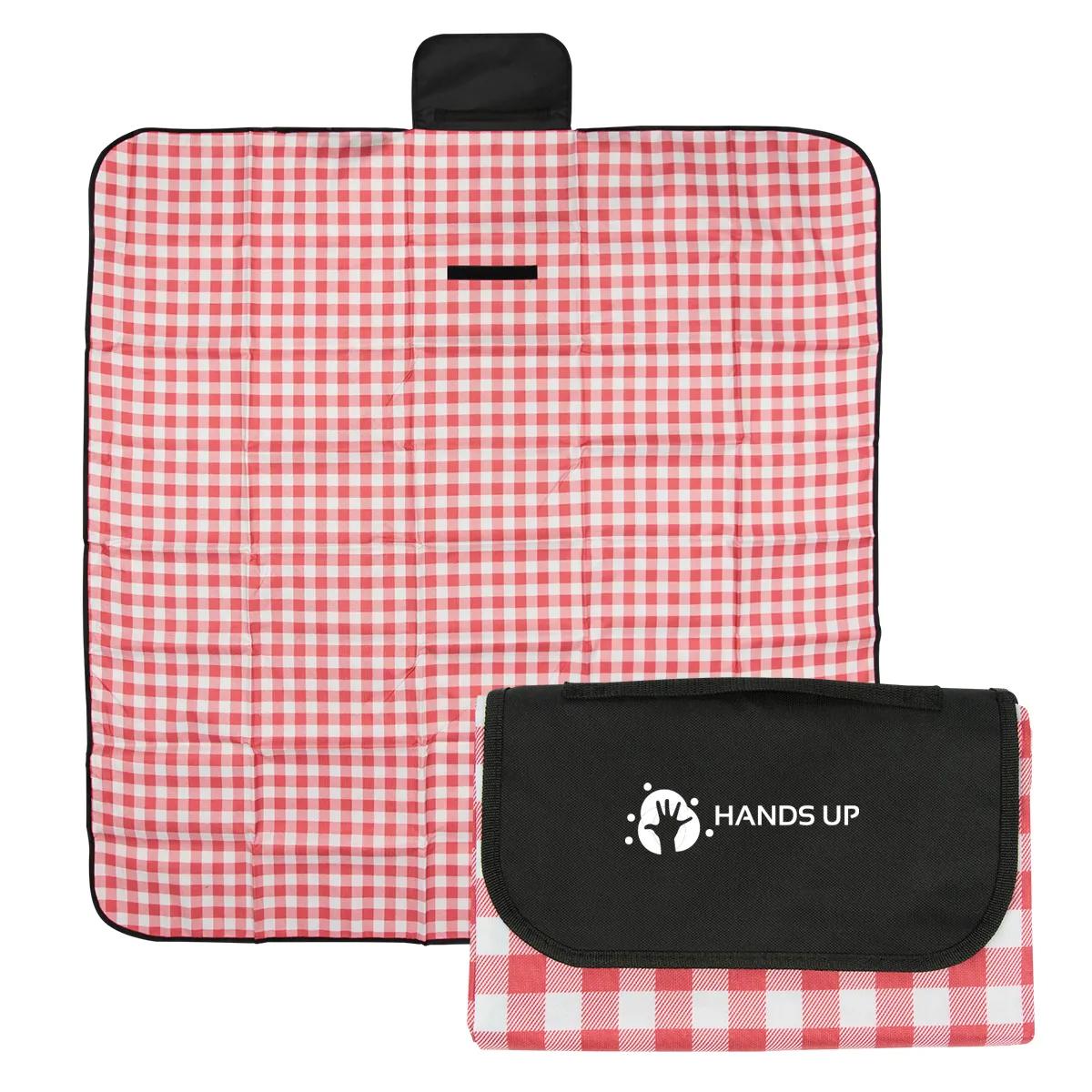 Gingham Roll-Up Picnic Blanket 3 of 4