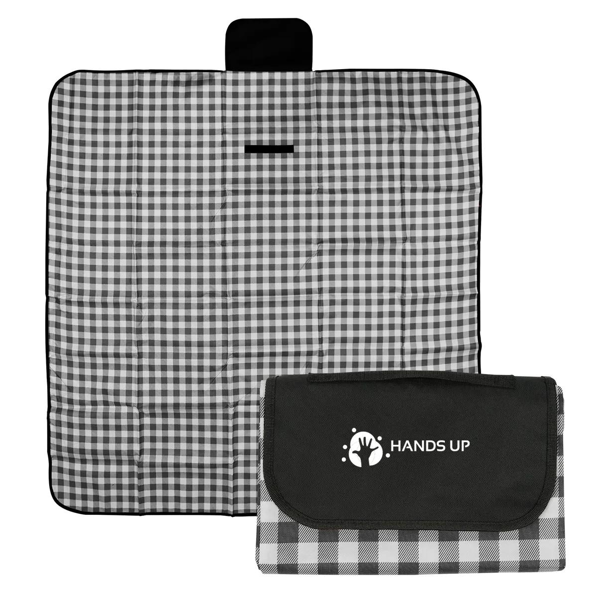 Gingham Roll-Up Picnic Blanket 1 of 4