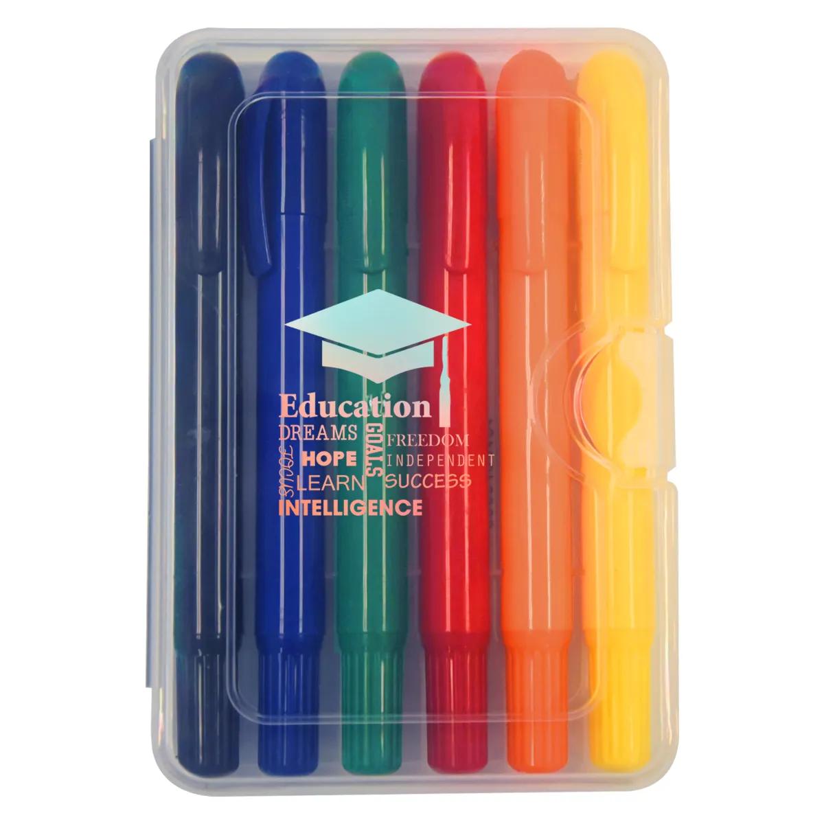 6-Piece Retractable Crayons In Case 1 of 1